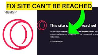 How To Fix Opera GX This Site Can't Be Reached(EASY)