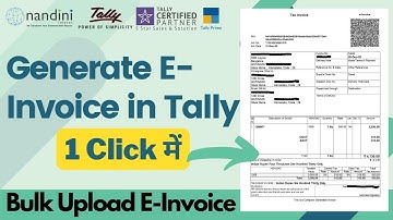 E Invoice in Tally.ERP 9 | Generate E Invoice from Tally | Cancel E Invoice | Bulk Upload E Invoices