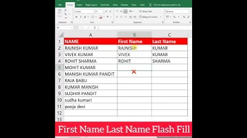 Computer Video Viral First Name Last Name Flash Fill 🖥️ #shorts #viral #excel #trending #computer