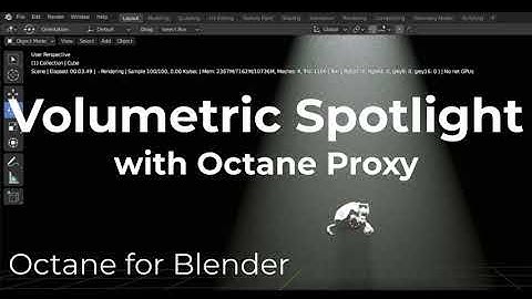 Octane for Blender // Volumetric Spotlight with Octane Proxy!