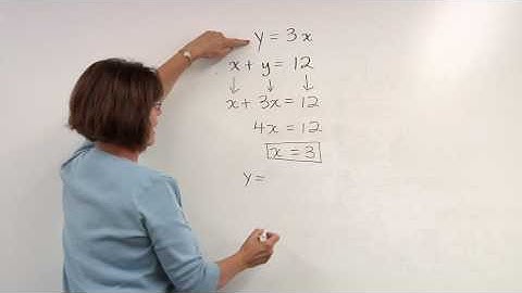 Solving Math Problems : How to Solve Equations by Substitution