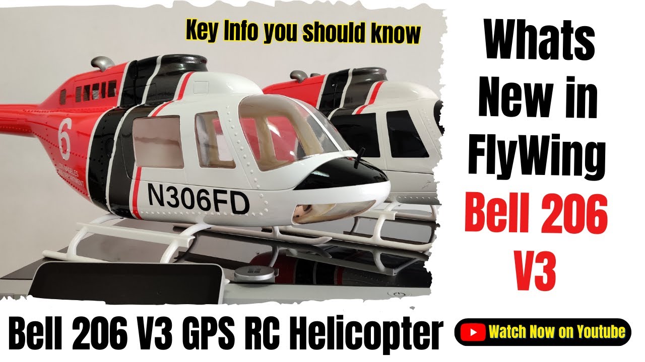 Vente Hélicoptère RC Bell 206 Class 450 6CH Brushless Motor GPS