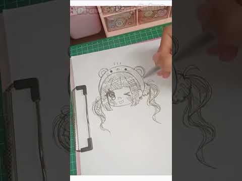 Drawing a anime cutie #shorts #chibi #anime #fyp