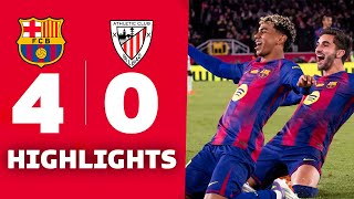 BARCELONA vs ATHLETIC BILBAO (4-0) | RESUMEN y GOLES DEL PARTIDO | La Liga 2025