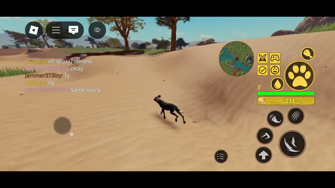 African Wild Dog Gameplay in Savannah Life! | Savannah Life Roblox