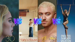 30 (Adele) vs Harry's House (Harry Styles) vs Gloria (Sam Smith) vs ESV (Miley Cyrus) - Album Battle