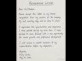 Resignation letter ✉️#viralvideo #englishlearningclass#english #trendingshorts #englishlearningclass