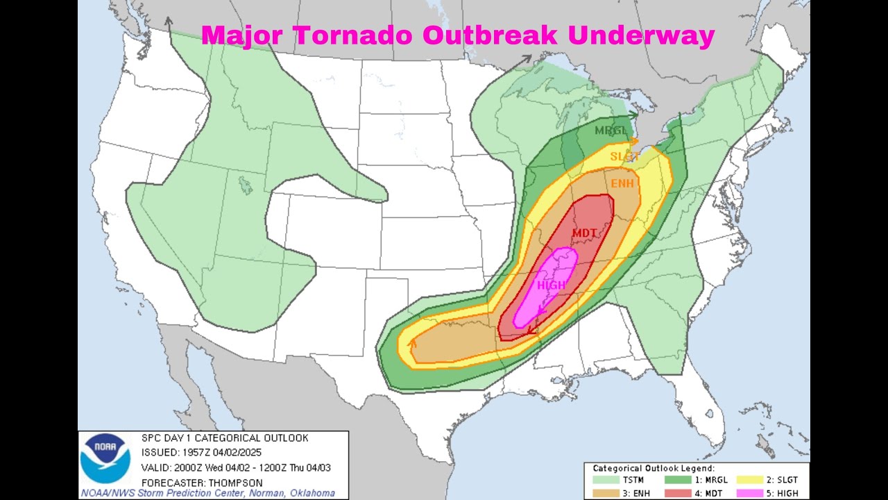 Major Severe Weather Outbreak Underway - YouTube