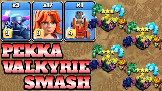 Th14 Pekka Valkyrie Attack Strategy With Flame Flinger!! New Th14 Attack Strategy | Clash of Clans