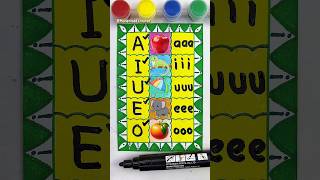 Learn AIUEO the Fun Way! ✨🌈#kidslearning #vowels #learnabc #shorts