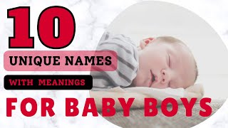 10 Unique Names for Baby Boys 2023 | Baby Names with meanings | Cuddles Lane #baby #youtube