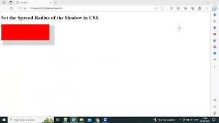 Set the Spread Radius of the Shadow in CSS
