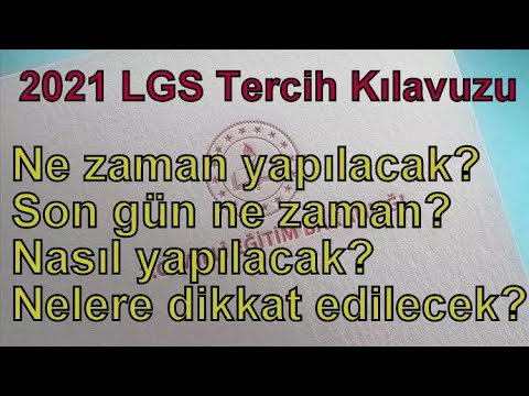 2021 LGS Tercih Kılavuzu