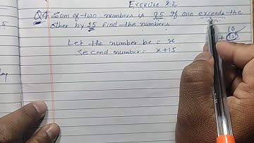 Sum of two numbers is 95 if one exceeds the other by 15 find  the number