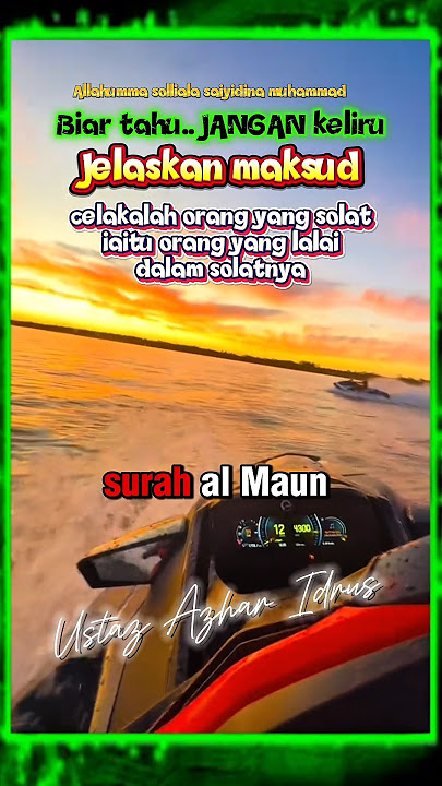 SOLAT - maksud sebenar yg patut kita faham dan yg kita faham dengar ni 📽️ Ustaz Azhar Idrus