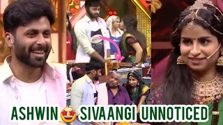 😍Ashwin 💜Sivaangi🧞‍♀️ Unseen & Unnoticed Moments 🤩in Cook With Comali Kondattam🎉|Ashaangi Unseen|CWC