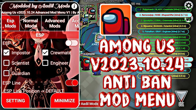 Among us Sami Gaming V2022.8.24 Mod Menu, Always Impostor, Fake Impostor