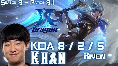 KZ Khan RIVEN vs JAX Top - Patch 8.1 KR Ranked