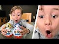 2 OVOS KINDER SURPRESA GIGANTES!! Maxi Kinder Chocolate Surprise Egg Toys for Kids