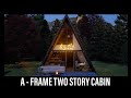 A frame two story cabin  tiny house  3d lumion rendering