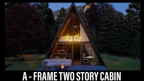 A FRAME TWO STORY CABIN | TINY HOUSE | 3D LUMION RENDERING