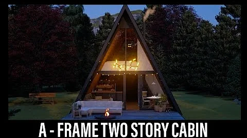 A FRAME TWO STORY CABIN | TINY HOUSE | 3D LUMION RENDERING
