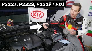 KIA CODE P2227 P2228 P2229 FIX KIA OPTIMA FORTE SORENTO SOUL SPORTAGE RIO