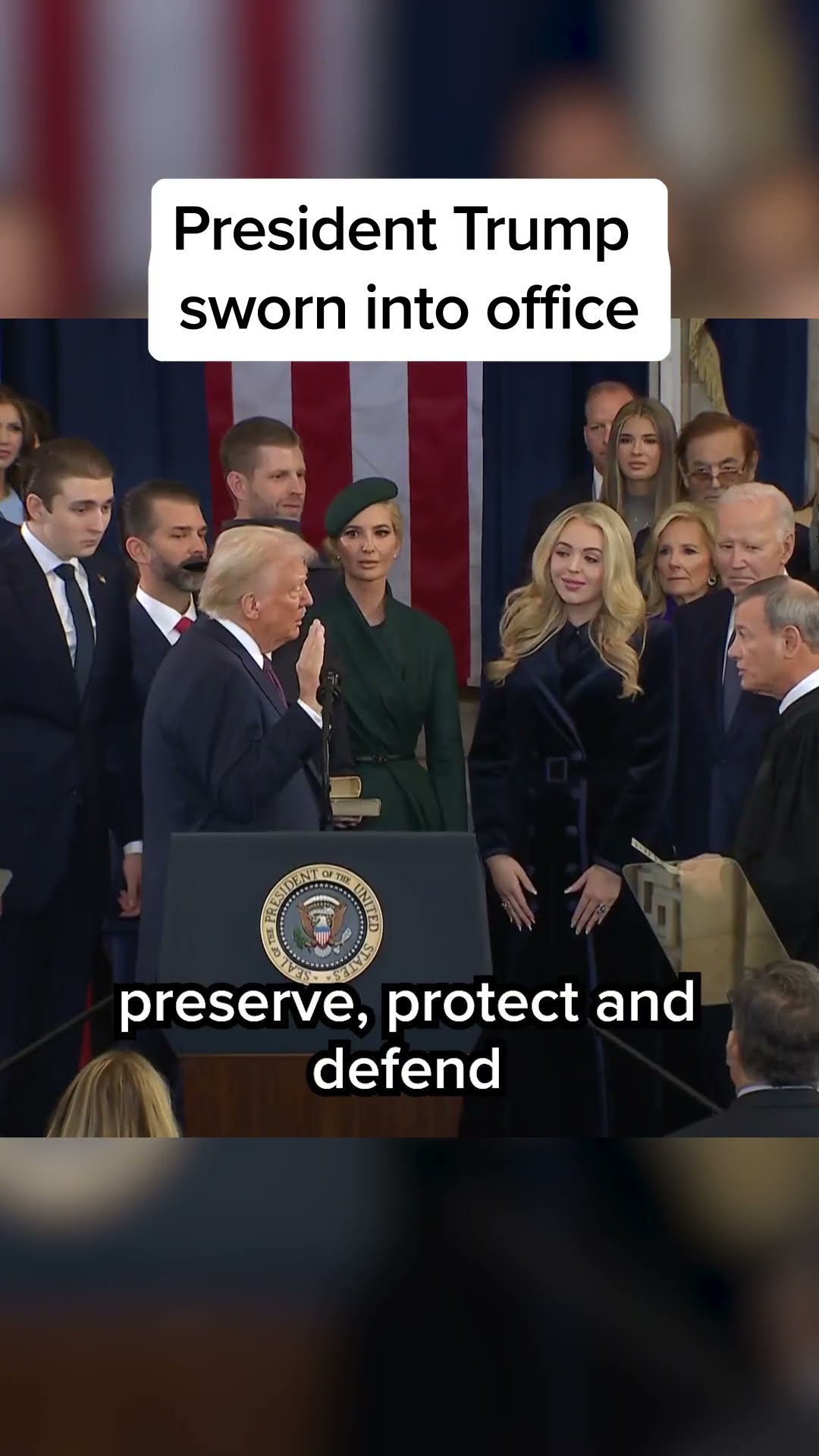 Donald Trump is sworn in to serve as the 47th president of the United States