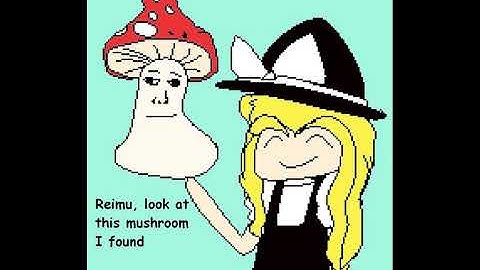 reimu look at this mushroom i found