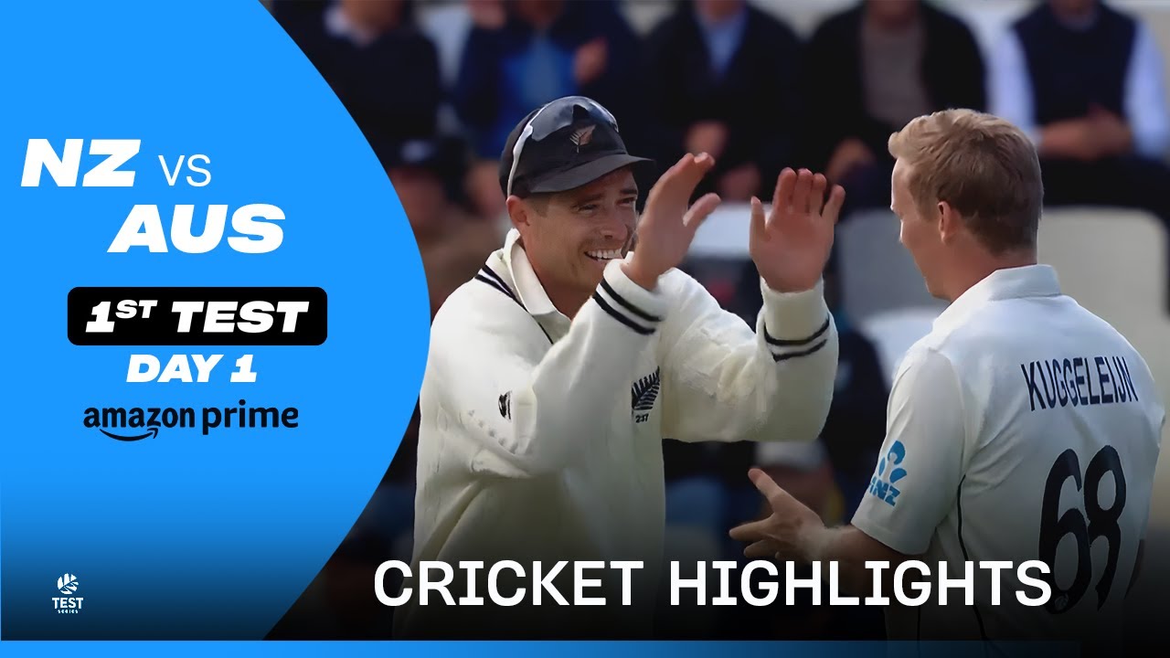 NZ vs AUS 1st Test - Cricket Highlights | Day 1 | Prime Video India ...