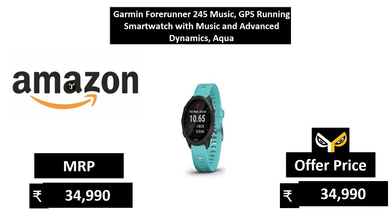 Garmin Forerunner 245 Music, GPS Running Smartwatch with Music and Advanced  Dynamics, Aqua