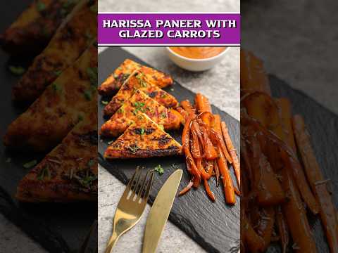 Harissa Sauce & Harissa Paneer with Glazed Carrots #shorts #harissa #glazedcarrots #paneerrecipes