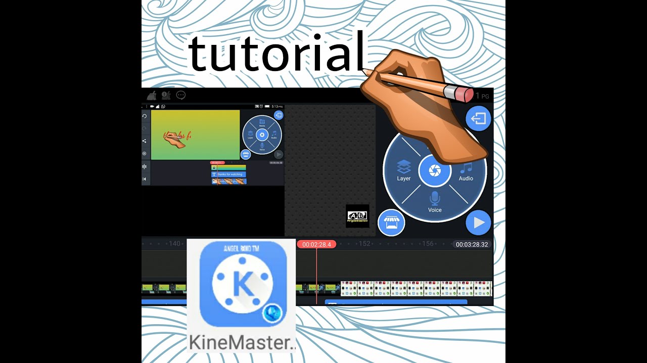 Tutorial membuat tulisan tangan bergerak di Kinemaster|Cara membuat