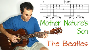 Mother Nature's Son - The Beatles - full, complete, accurate guitar lesson / tutorial / cover w/ tab
