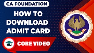 How to Download CA Foundation Nov 2021 Admit Card | ICAI Live Demo | CA Admit Card Full Detail