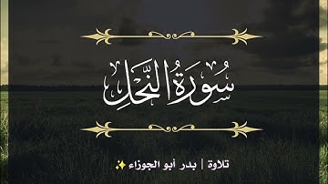 سورة النحل | الجزء الرابع عشر | تلاوة بدر_أبو الجوزاء