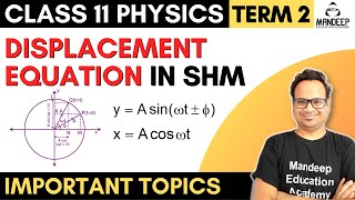 Displacement Equation of SHM Derivation Class 11 Physics Term 2 Exam 2022, Oscillations