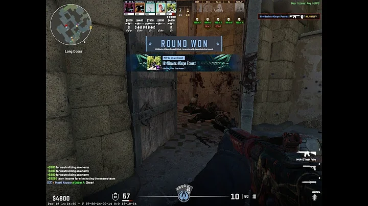 NINJA DEFUSE + AWP NOSCOPE THROUGH SMOKE | Counter Strike 2 Dust 2 Clutch Gameplay