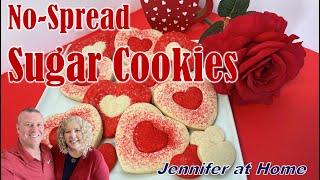 HEART SHAPED VALENTINE NO SPREAD SUGAR COOKIES! Crisp Clean Edges, Easy to Decorate, Delicious! screenshot 1