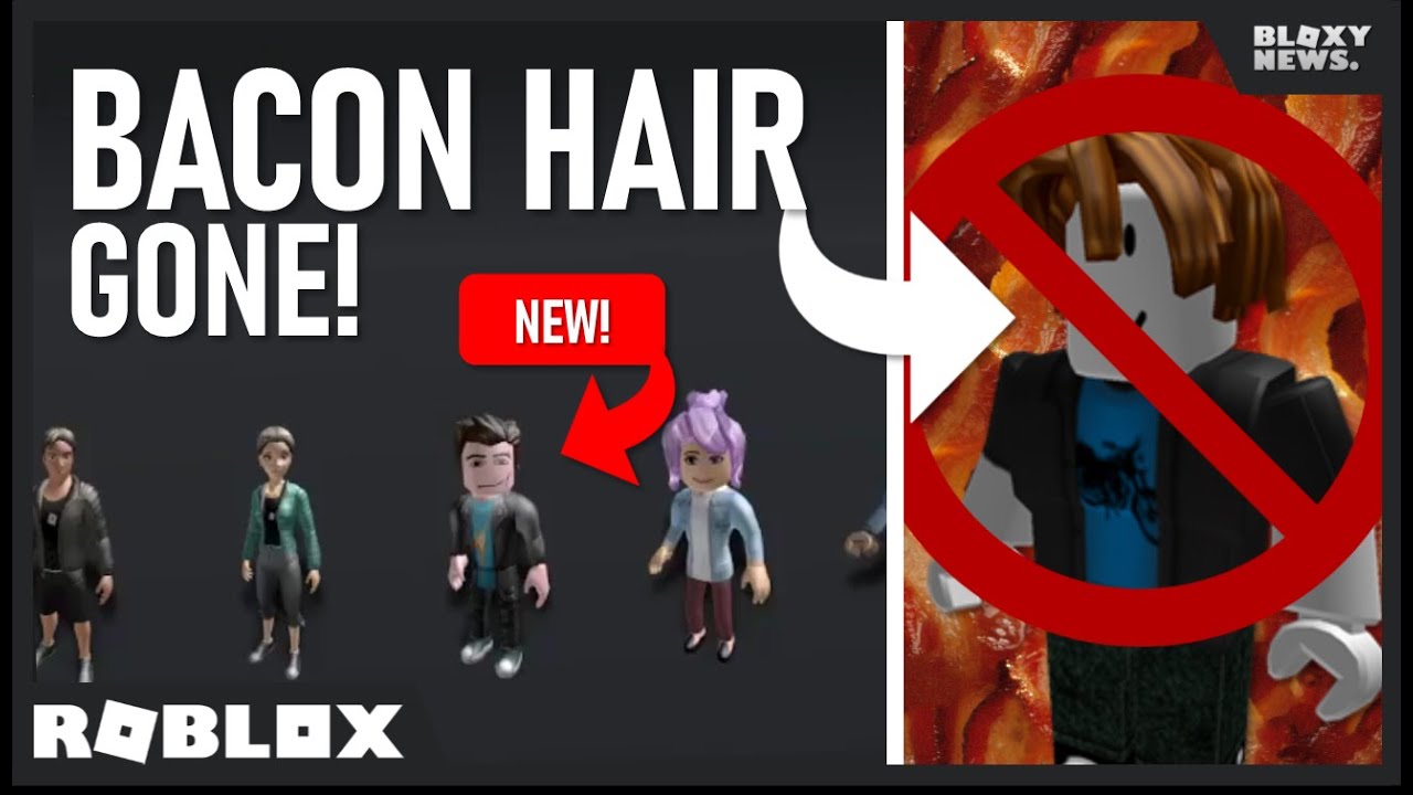 Roblox Leakers  News & Leaks on X: Another absolutely God Awful update  made by Roblox not even a day after Removing Classic Faces they're removing  the Classic Bacon Hair and Bacon