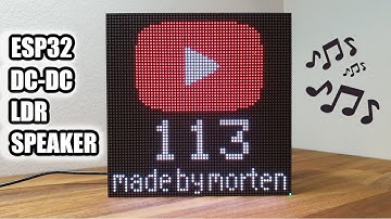 Nerd level YouTube Button Version 2 [ESP32, RGB LED Matrix, 3D]