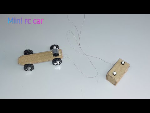 How to make a mini rc car at home // mini rc cardboard car. 