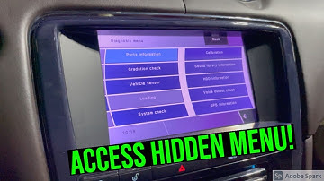 How to access the hidden menu on a Jaguar XJ/XF to find navigation version and screen calibration