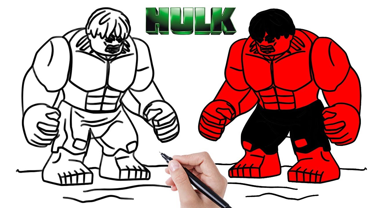 Ed McGuinness Red Vs Green Hulk - Time Lapse Drawing - YouTube