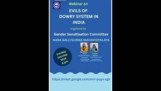 Part 2 of the talk on Evils of Dowry System in India, by Jinat Rehena Islam, Founder, Feminist.com
