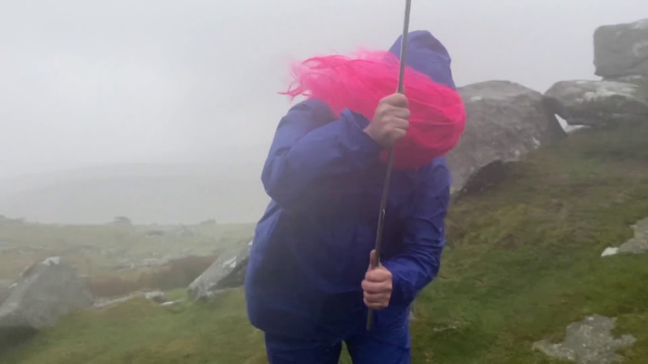 STORMY CONDITIONS WITH GUSTS AND RAIN FROM OKEHAMPTON ARMY CAMP, DARTMOOR - SATURDAY 14TH NOVEMBER