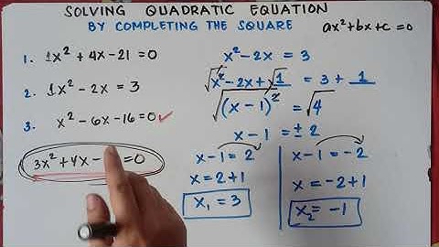 Solving Quadratic Equations by Completing the Square | Explained in Detailed |