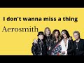 I don&#39;t wanna miss a thing -Aerosmith(lyrics)