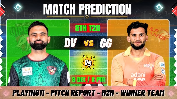 DV vs GG Prediction, Desert Vipers vs Gulf Giants, DV vs GG, GG vs ...