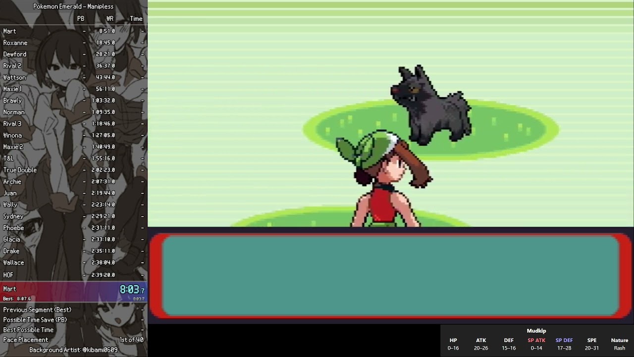 Pokemon Emerald Manipless Glitchless Speedrun in 